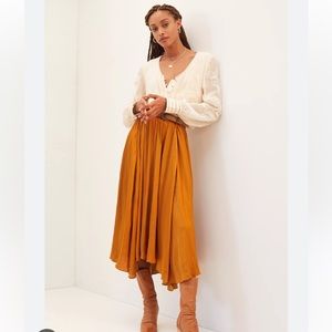 Anthropologie midi skirt
